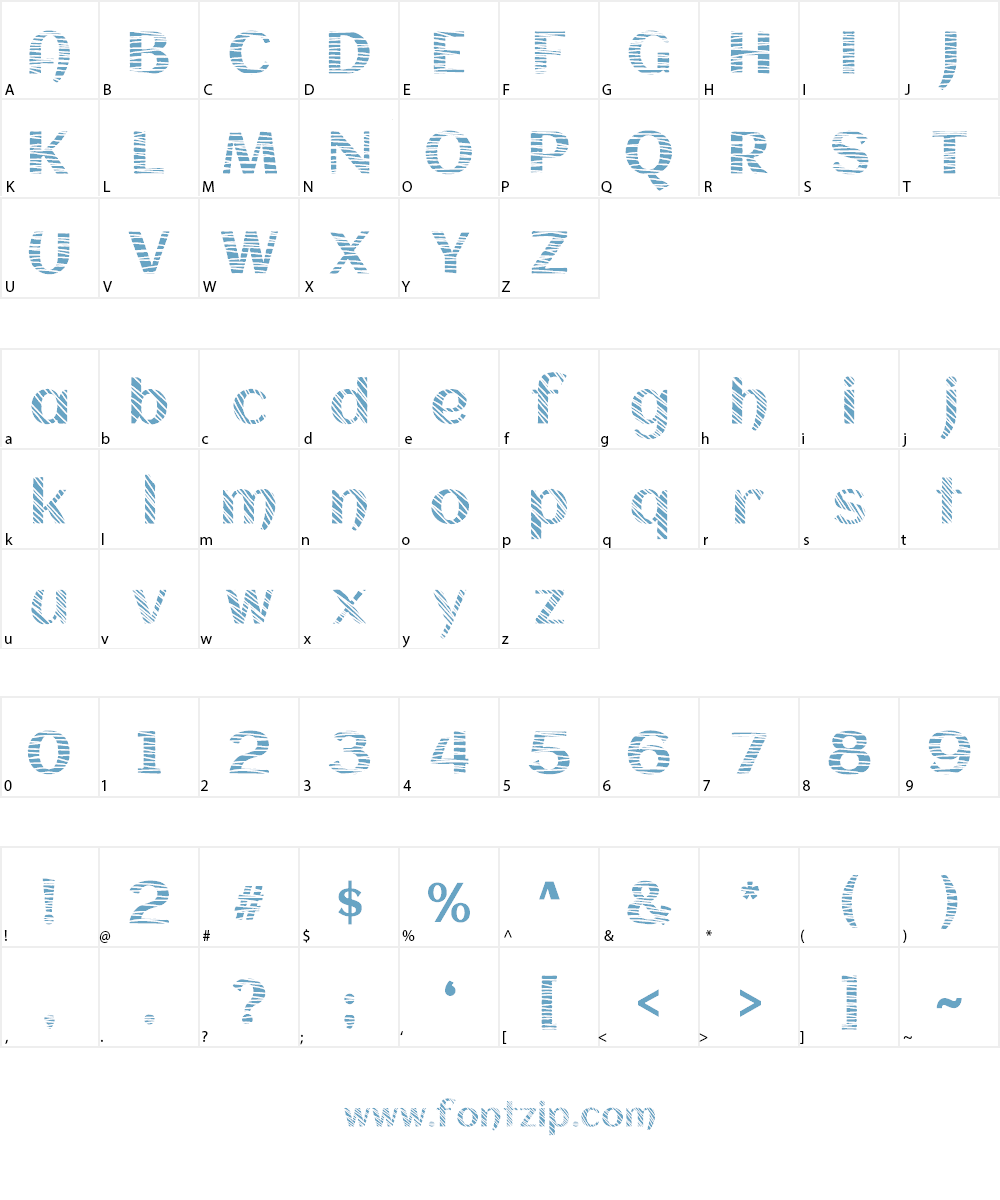 Striped Font Font Character